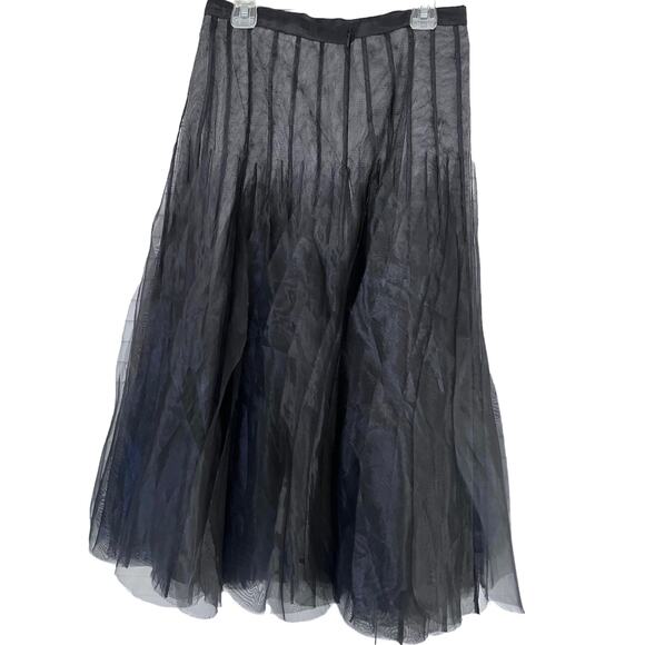 Noir Sachin & Babi Layered Maxi Full Long Chiffon Skirt Black Women's Size 4 - Picture 1 of 12